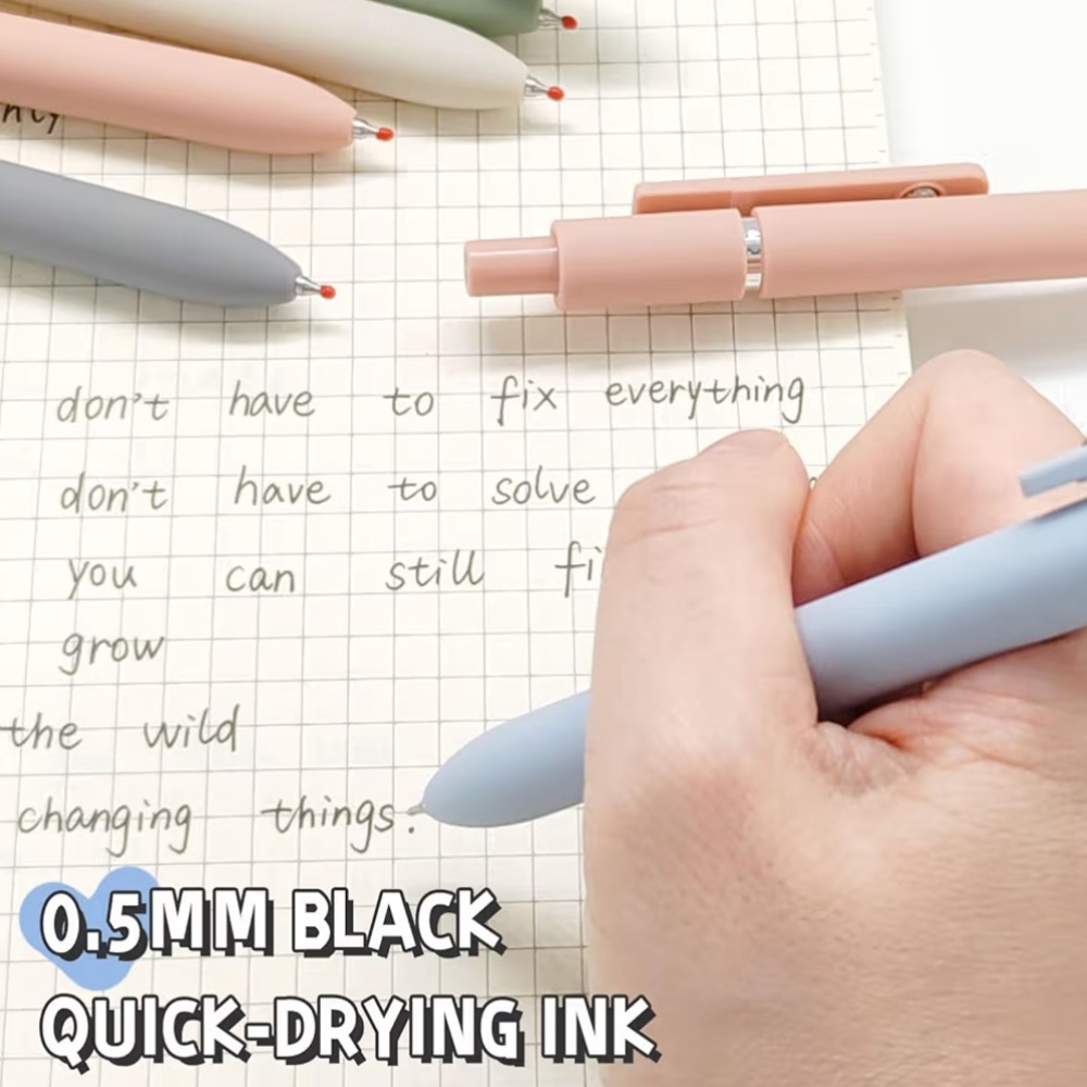 Gel Pens, 5 Pcs 0.5mm Black Ink Pens Fine Point Smooth Writing Pens - Picture 5 of 6